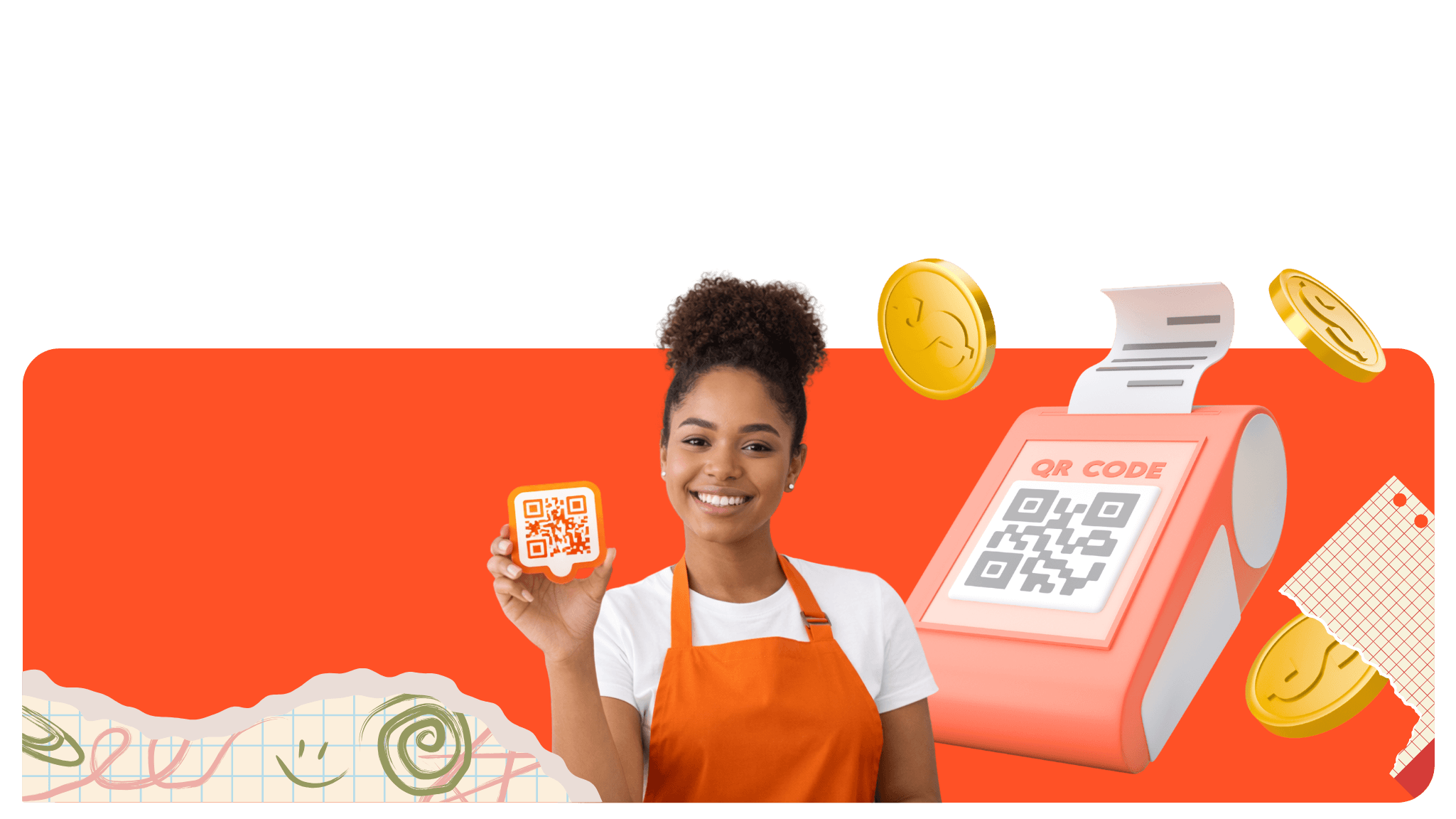 Vendedora creando menús digitales en segundos con Hiromoo